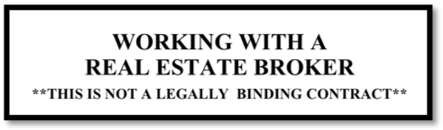 Working With a Real Estate Broker disclosure form